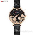 CURREN 9065 Venda quente moda feminina relógios de quartzo de marca chinesa de couro pequeno mostrador elegante relógio de pulso luxuoso relogio masculino